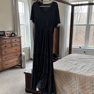 Mika rose Elegant Blue Maxi Dress